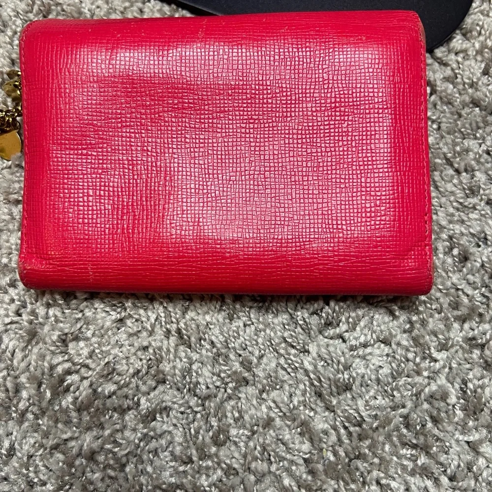 MCM Tri fold Pink Wallet with Gold Details - Picture 5 of 17